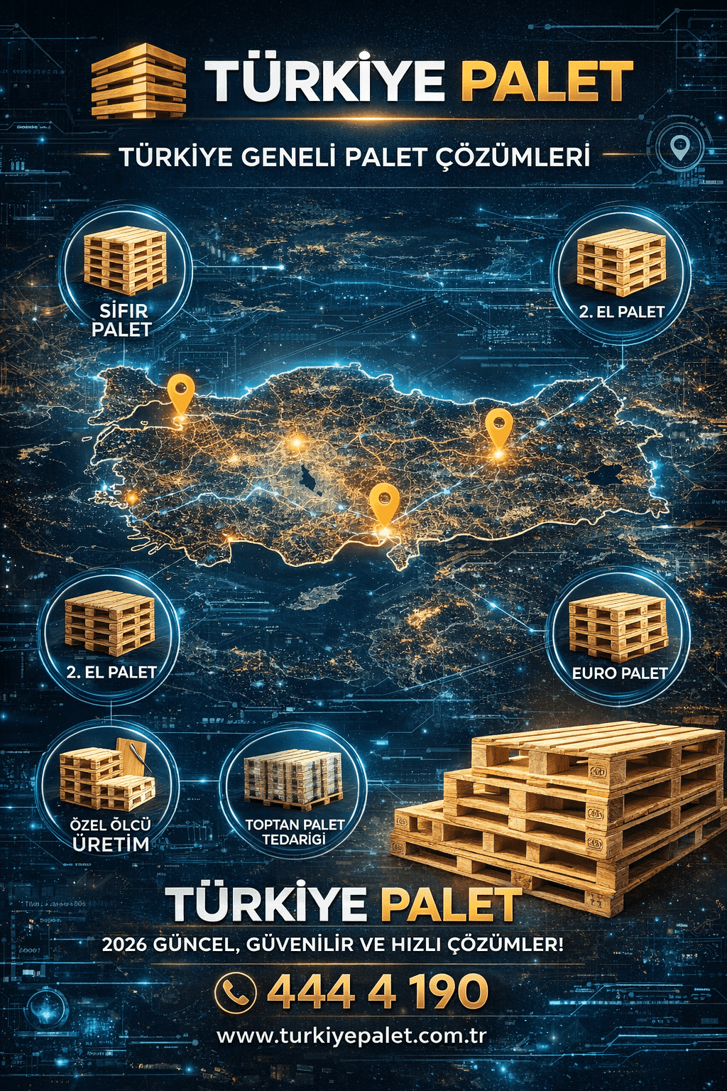 Türkiye geneli palet, ahşap palet çözümleri Türkiye, palet tedarik Türkiye, sıfır palet Türkiye, ikinci el palet Türkiye